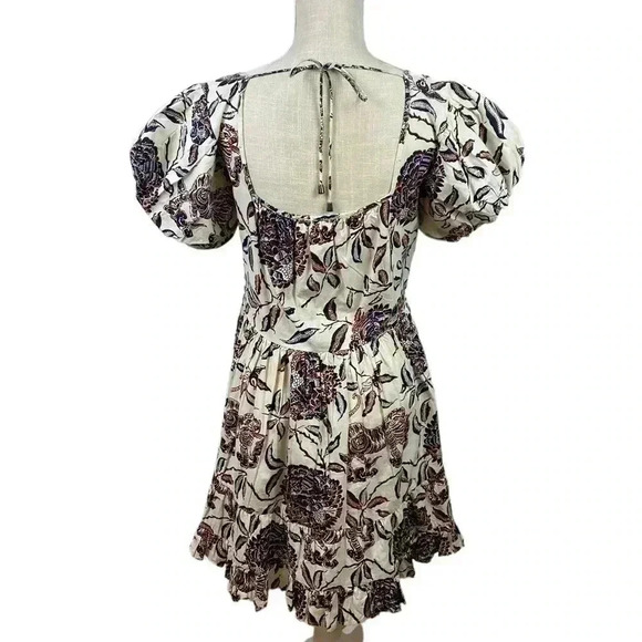 House Of Harlow 1960 Ozzie Ivory Print Mini Dress With Pockets Size Small - Picture 3 of 13